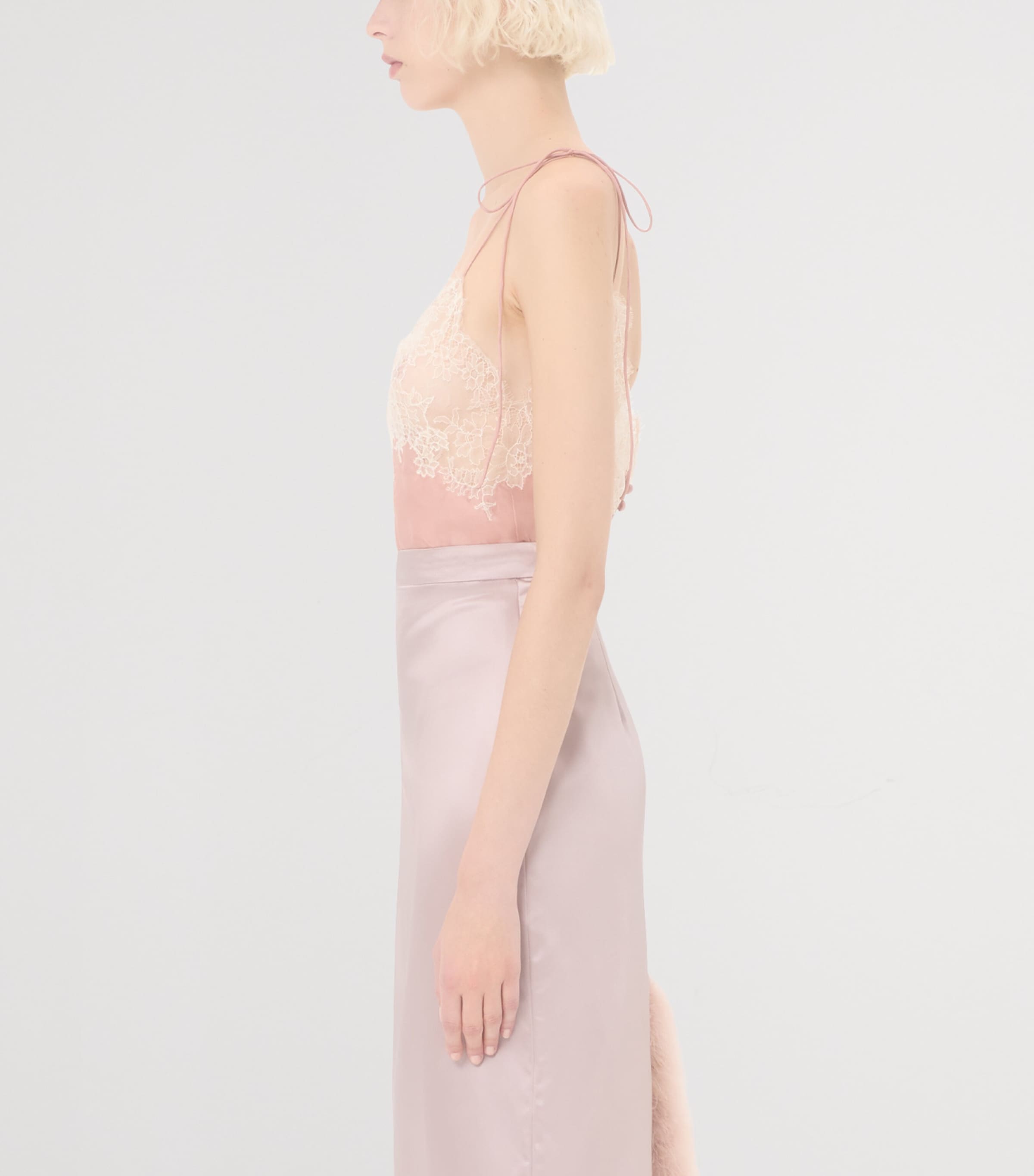 Silk Lace-Trim Tank Top SS2 Image 3