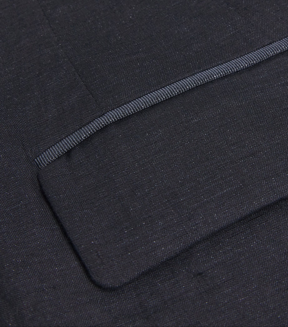 Linen Soft Blazer NERO Image 5