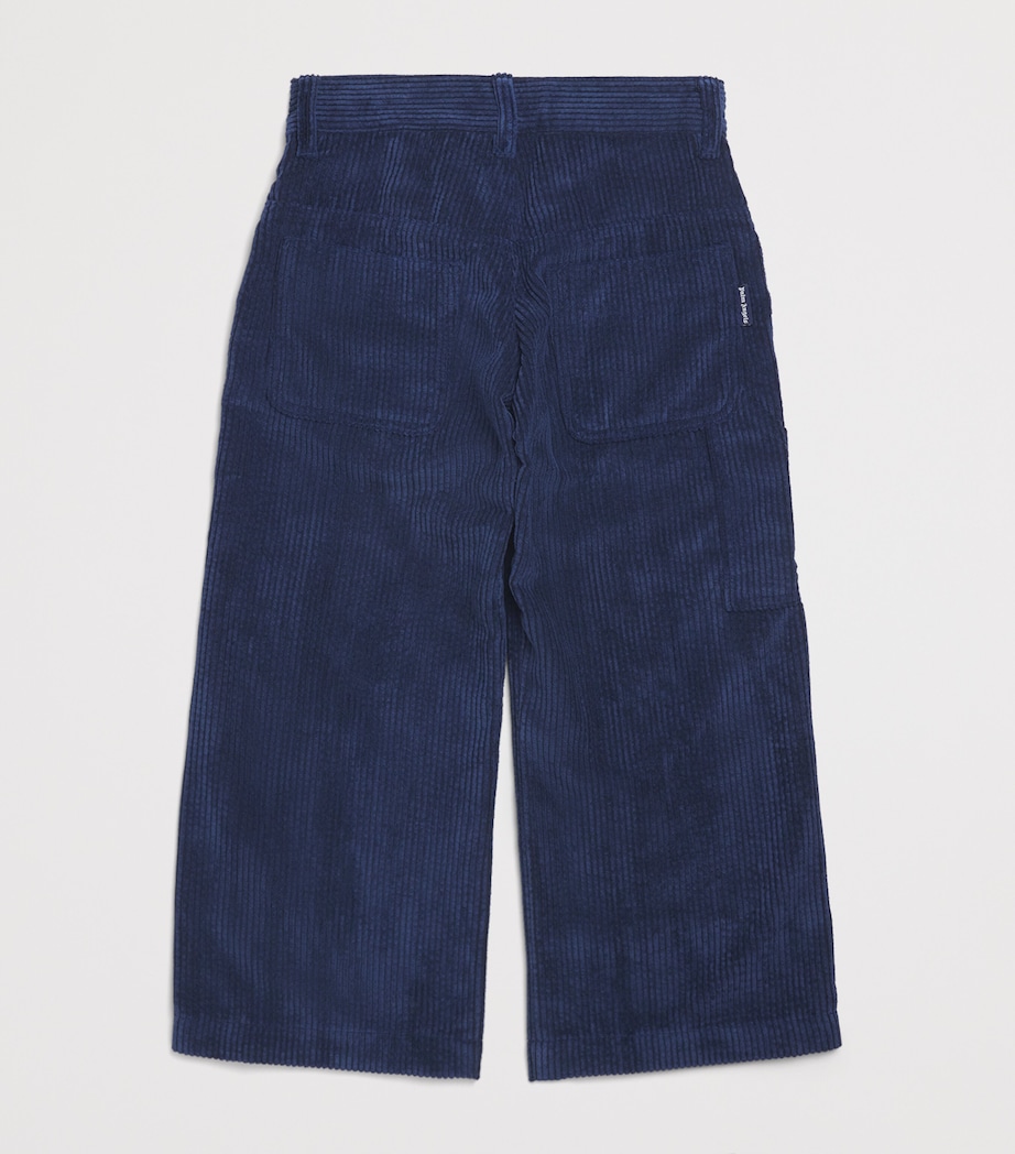 Corduroy Trousers (4-12+ Years) 4603NAVY BLUE-OFFW Image 2