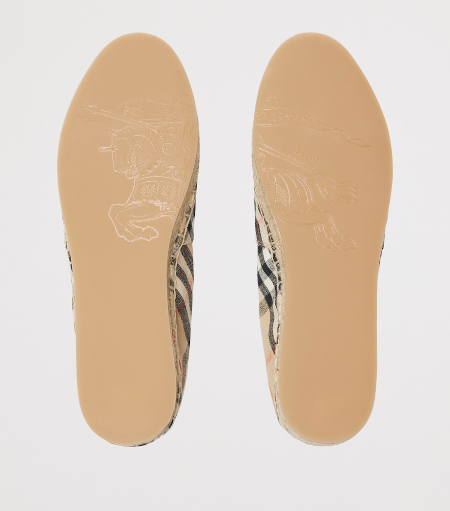 Linen-Blend Check Espadrilles SAND IP CHECK Image 7