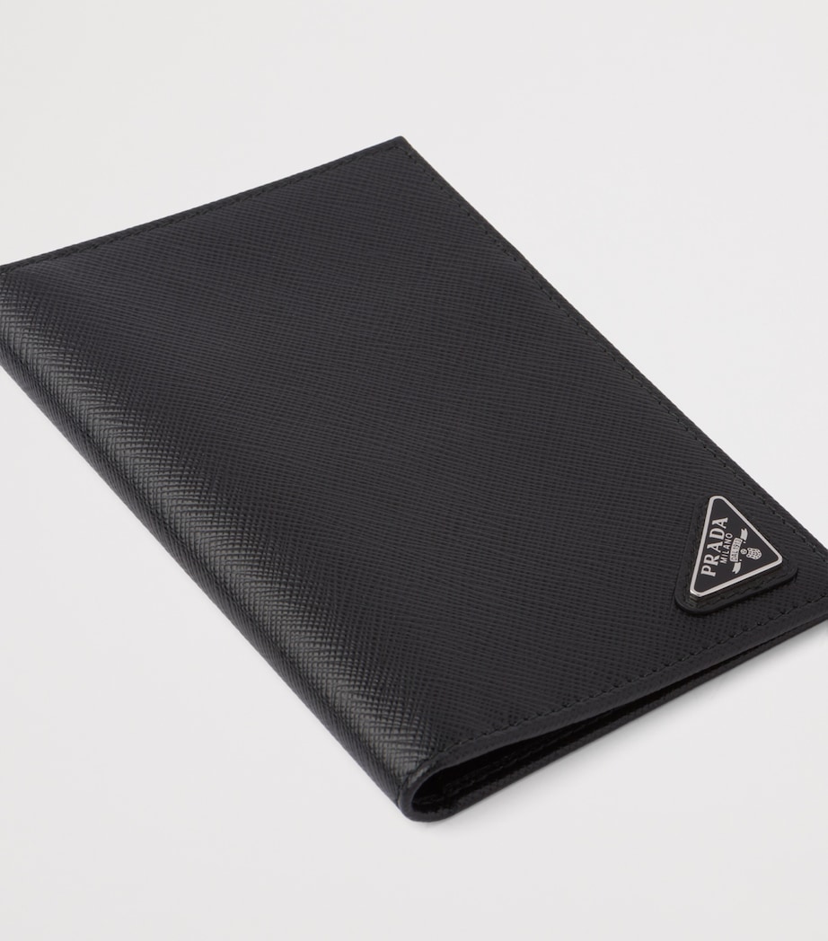 Saffiano Leather Logo Passport Holder F0002 Image 5
