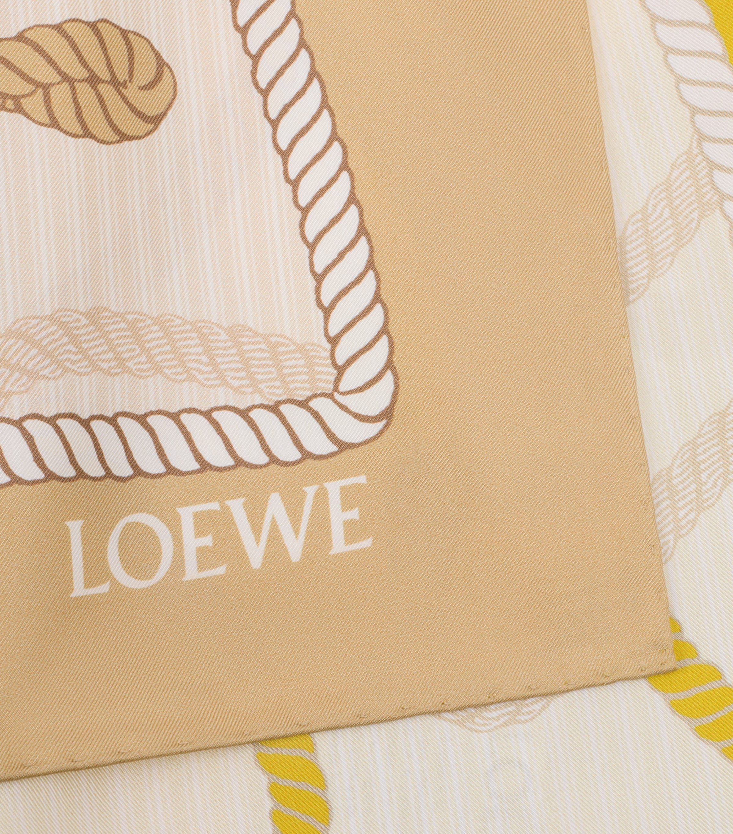 LOEWE Silk Twill Scarf Beige/yellow Image 3