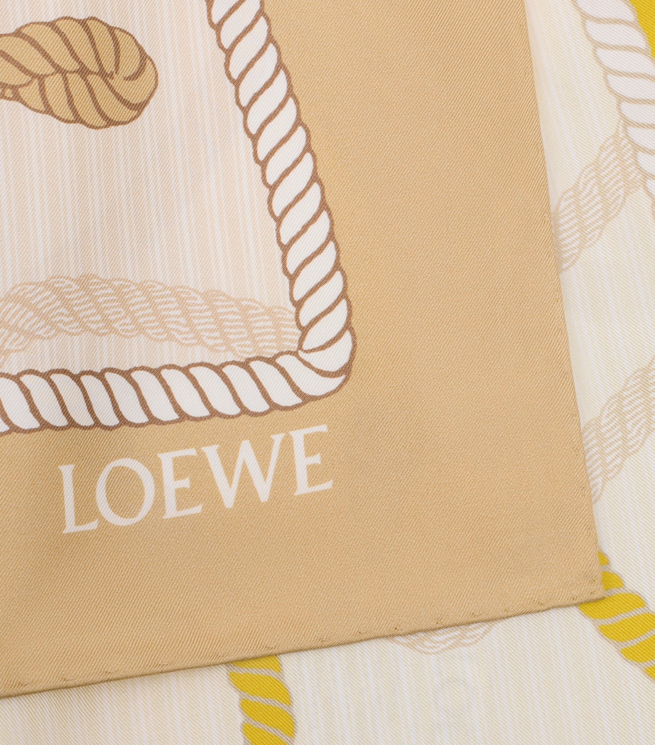 LOEWE Silk Twill Scarf Beige/yellow Image 3