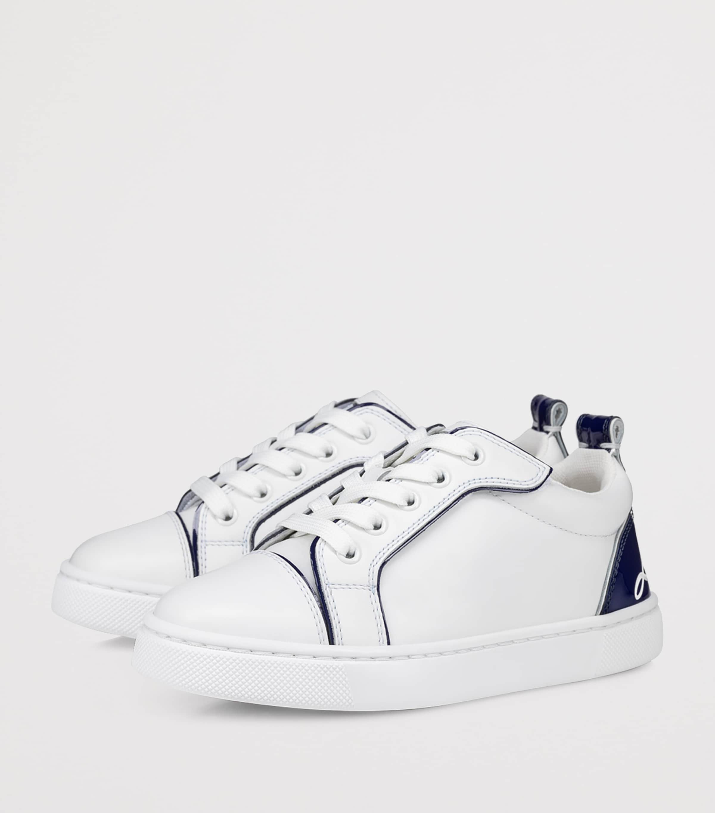 Christian Louboutin Kids 퍼니토 가죽 스니커즈