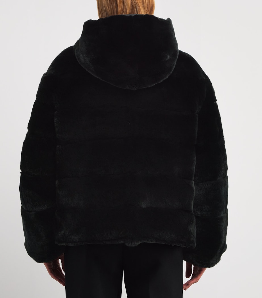 Down Rabbit Fur Reversible Puffer Jacket C99 Image 4