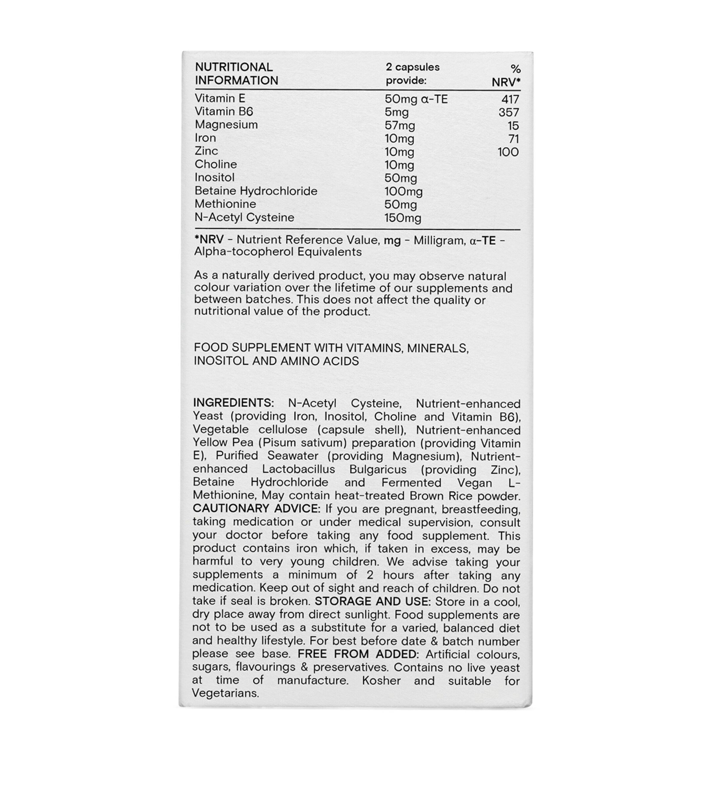 Food-Grown Endo Support (60 Capsules) NO COLOUR Image 2