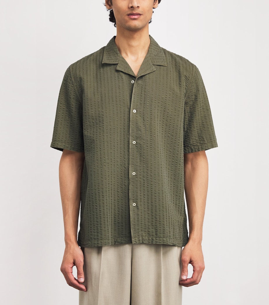 Seersucker Eren Shirt BURNT OLIVE Image 3