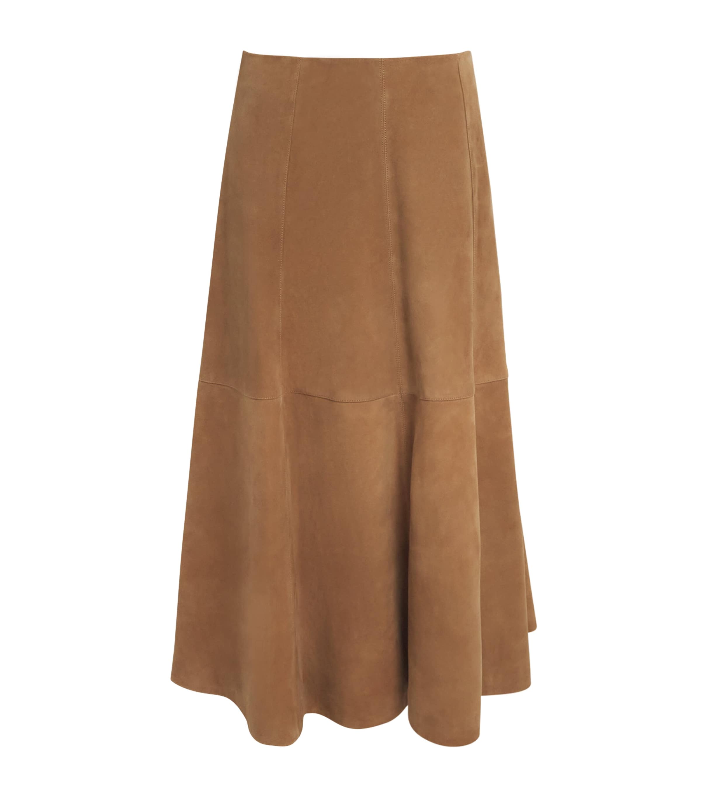 Simkhai Suede Bonnie Midi Skirt In Brown