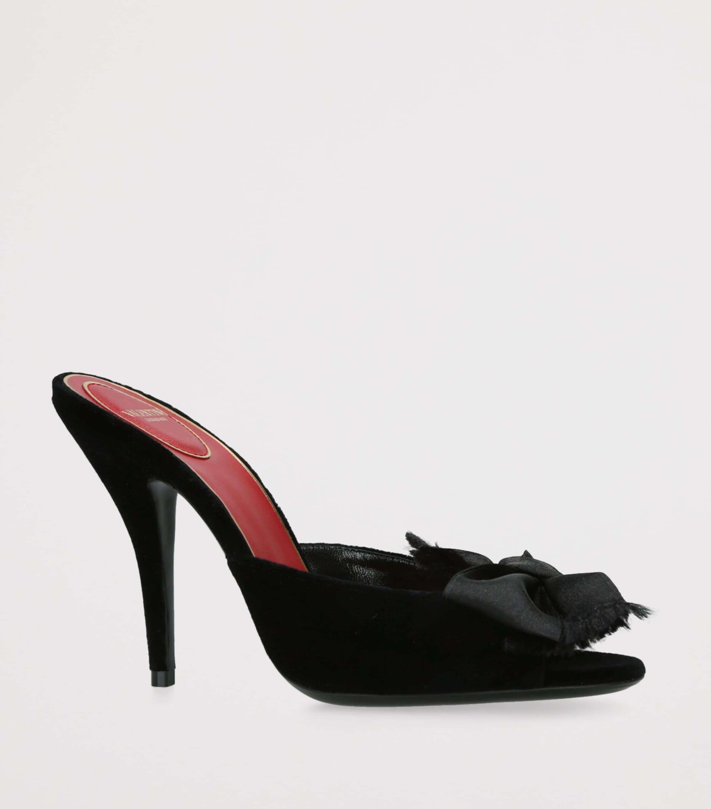 Valentino Garavani Velvet Marie A Heeled Sandals 105 Black Image 3