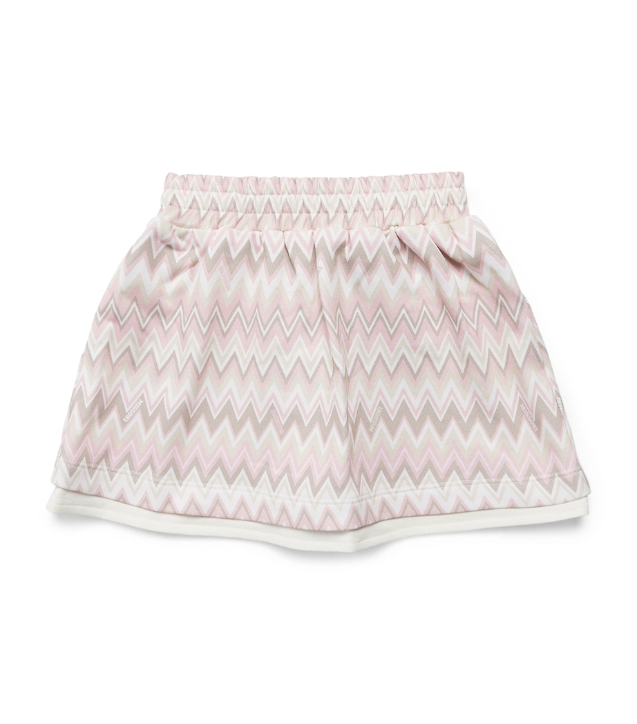 Missoni Kids Cotton Zigzag Skirt (4-14 Years) Rosa/beige Image 1