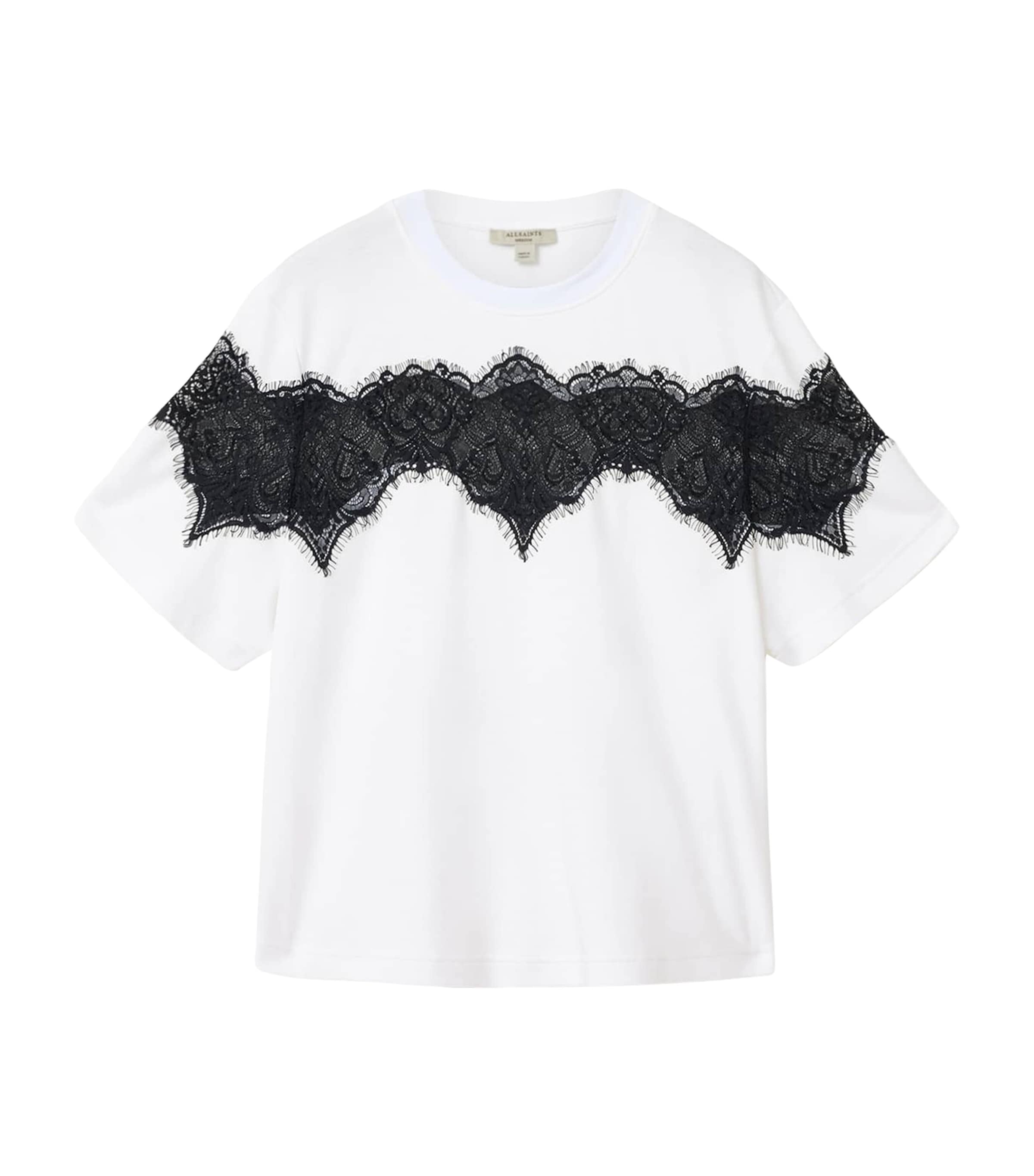 AllSaints Womens Organic Cotton Lisa T-Shirt Optic White Image 1