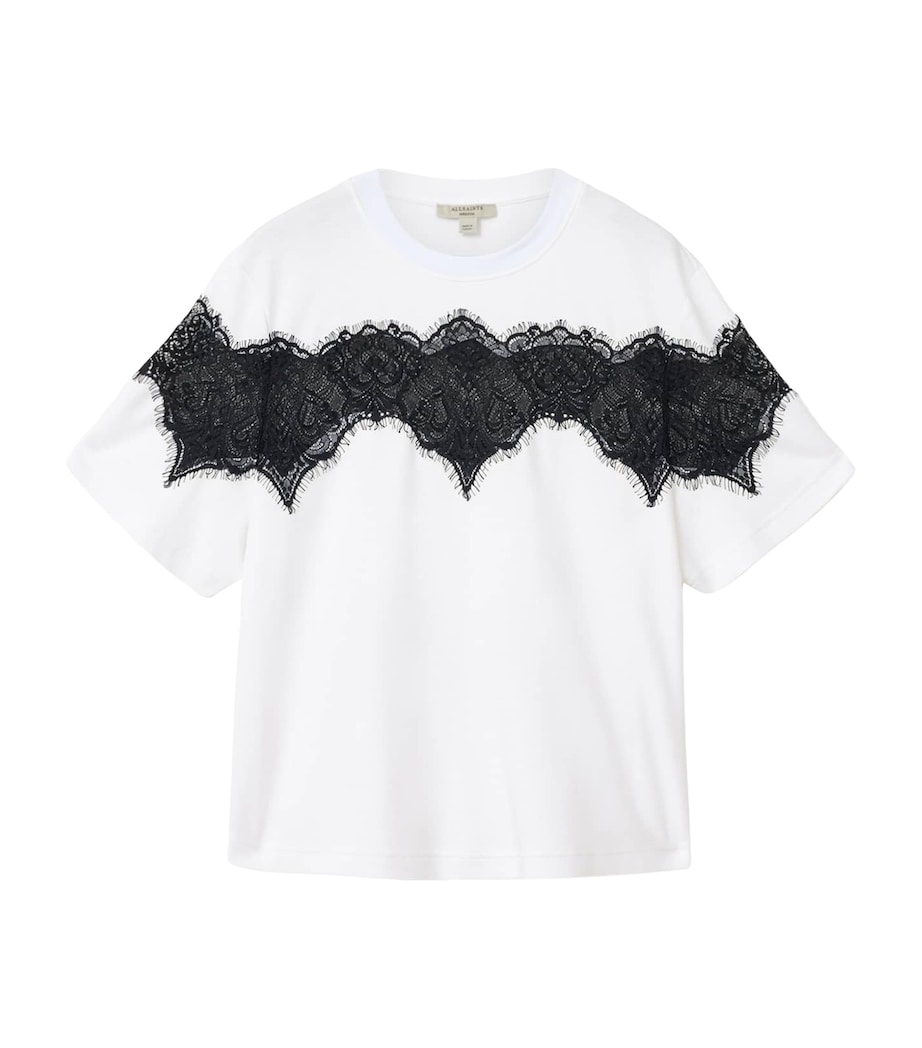 AllSaints Womens Organic Cotton Lisa T-Shirt Optic White Image 1