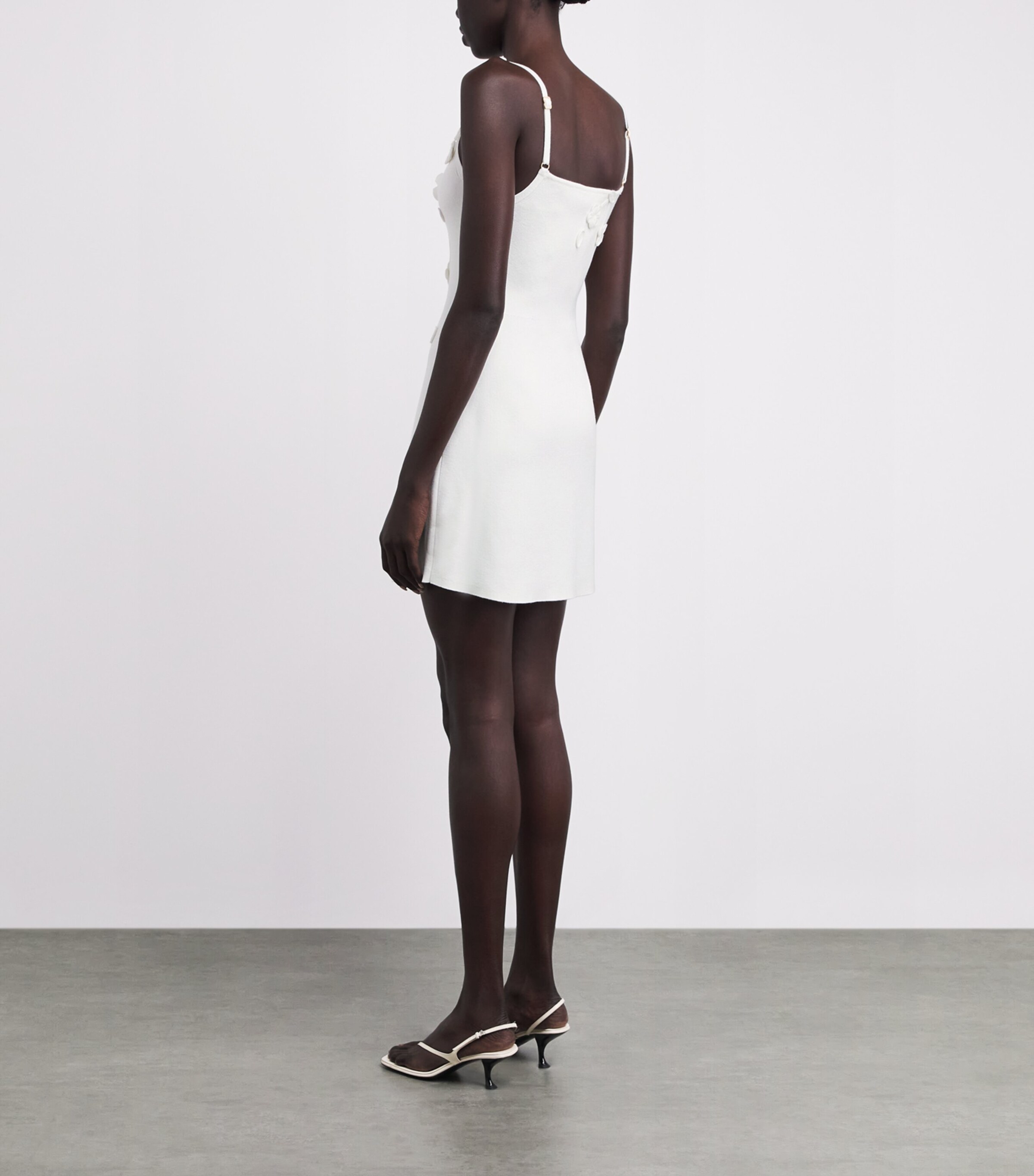 Cult Gaia Womens Crochet Flora Mini Dress Off White Image 4