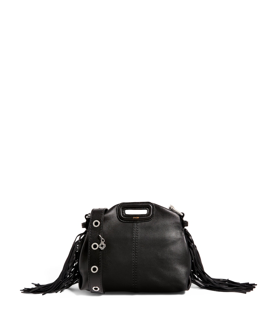 Leather M Top-Handle Bag BLACK Image 1