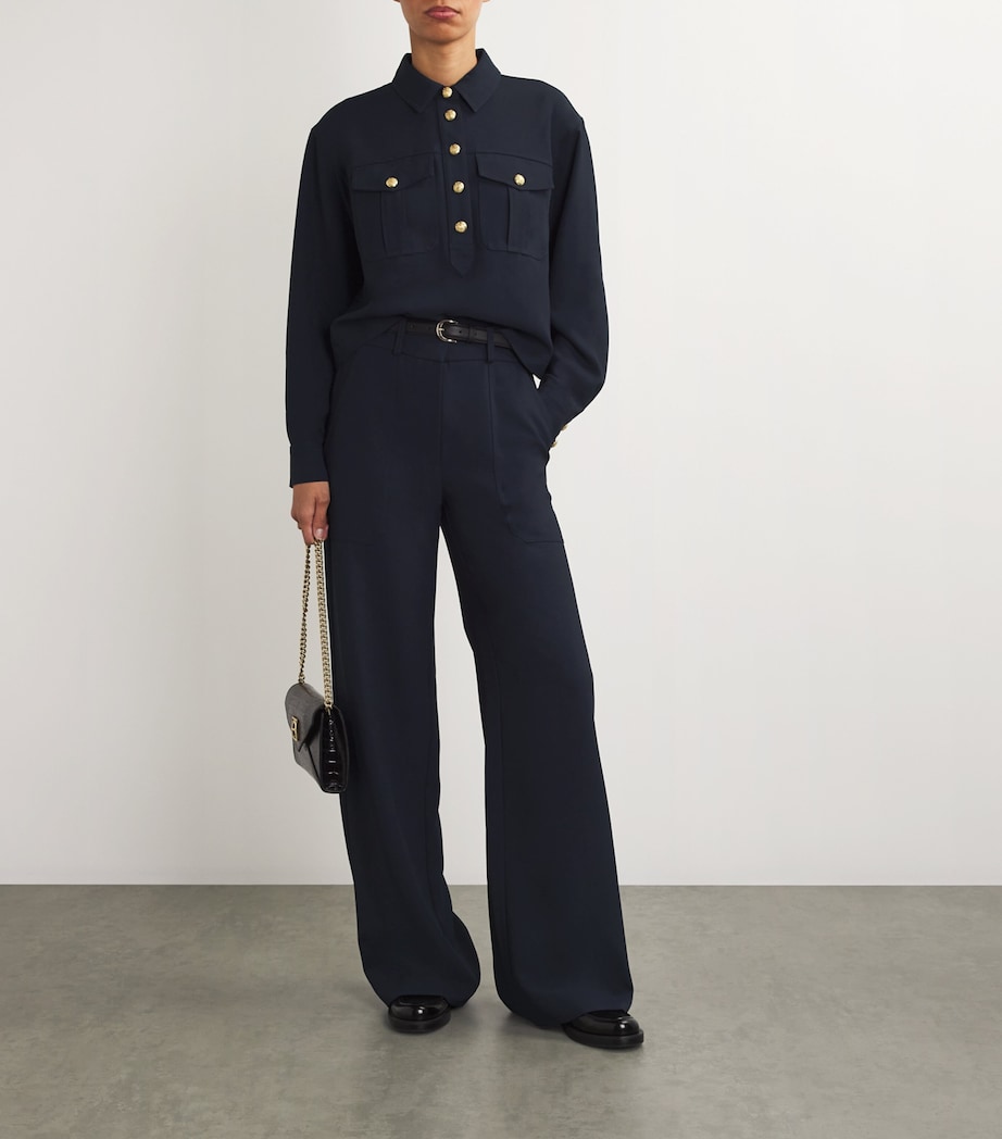 Button-Detail Colvin Shirt NAVY Image 2