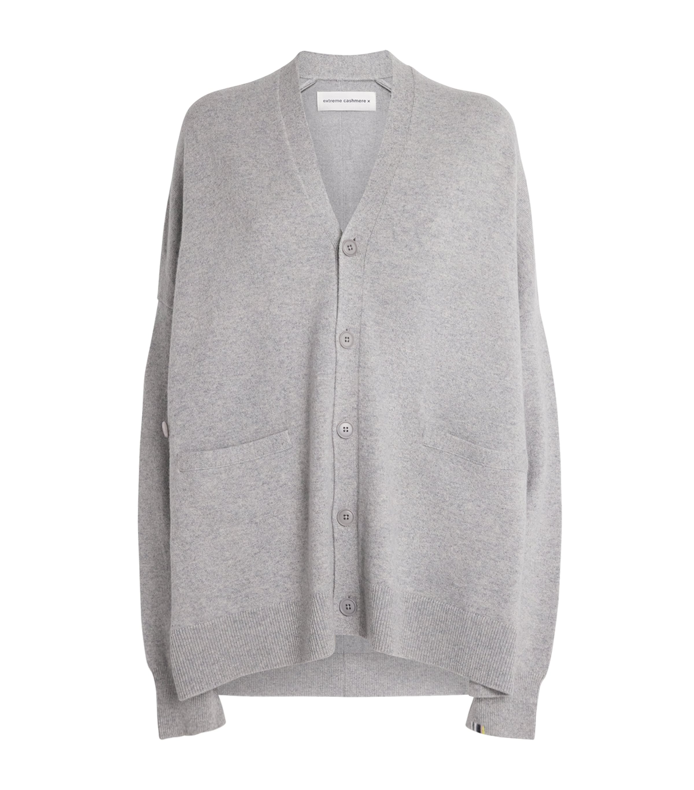 Extreme Cashmere Cashmere-blend No.24 Tokio Oversized Cardigan In Gray