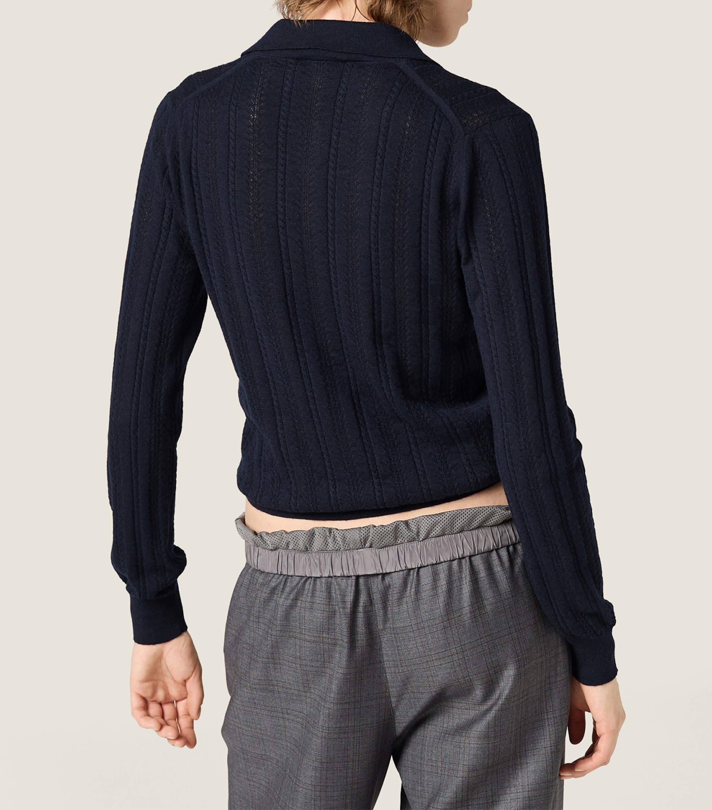 Cashmere Cable-Knit Cardigan F0008 Image 3