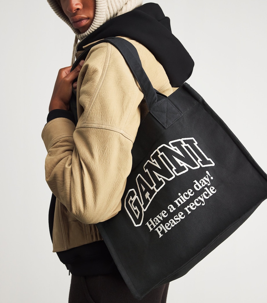 Large Recycled Cotton Tote Bag 252 PHANTOM Image 5