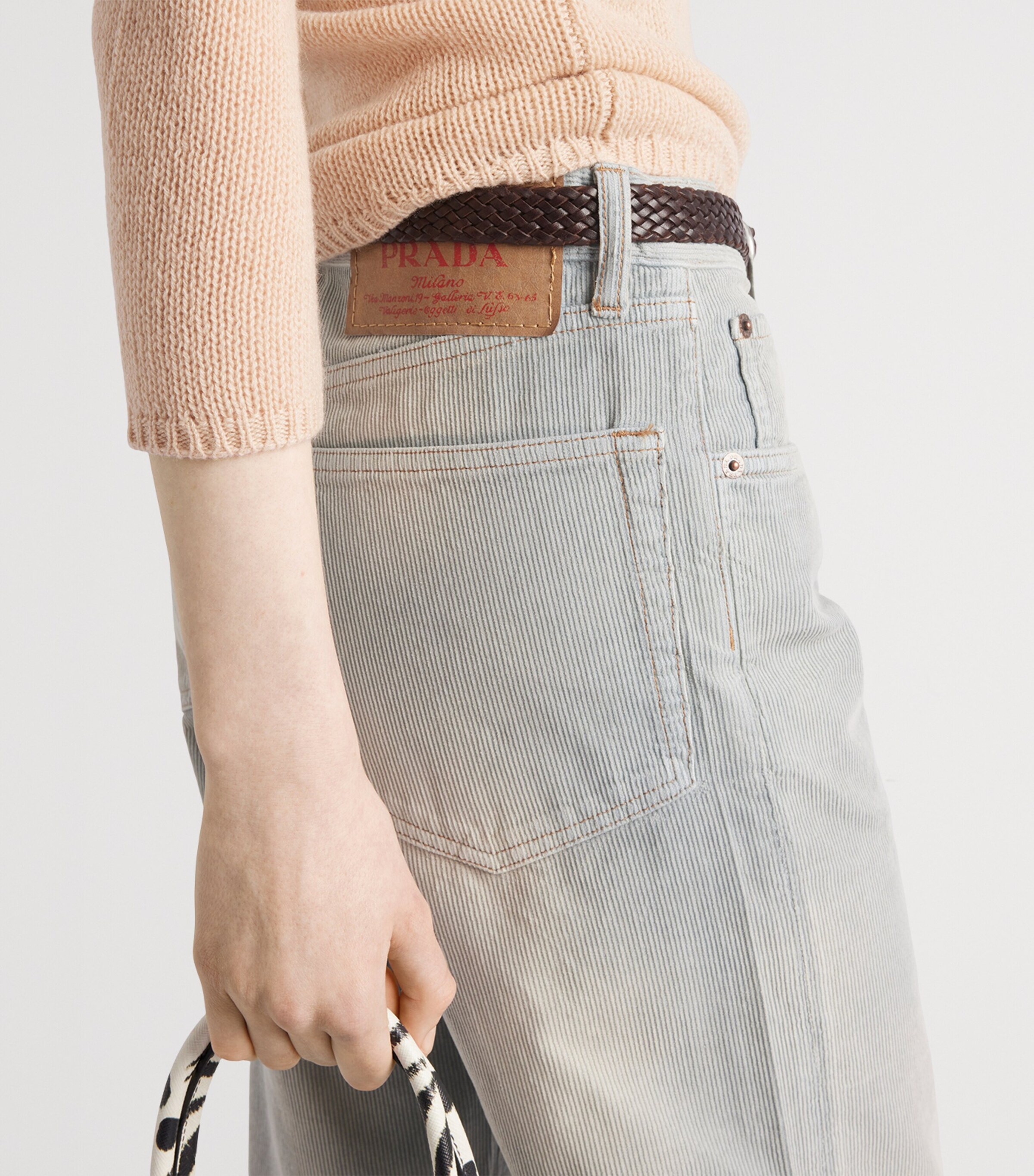 Prada Womens Corduroy Straight Jeans Image 5