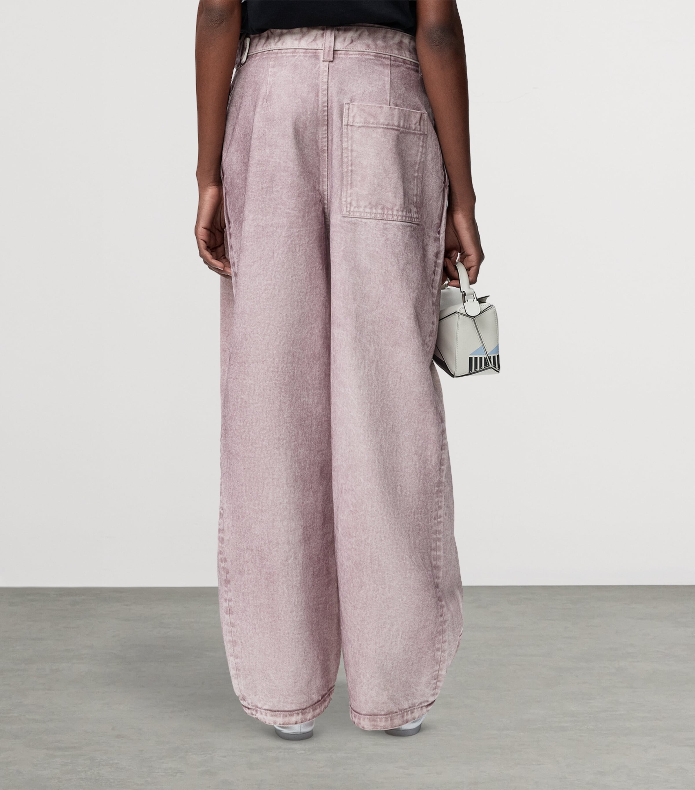 LOEWE Womens Straight Leg Jeans Pink Image 4