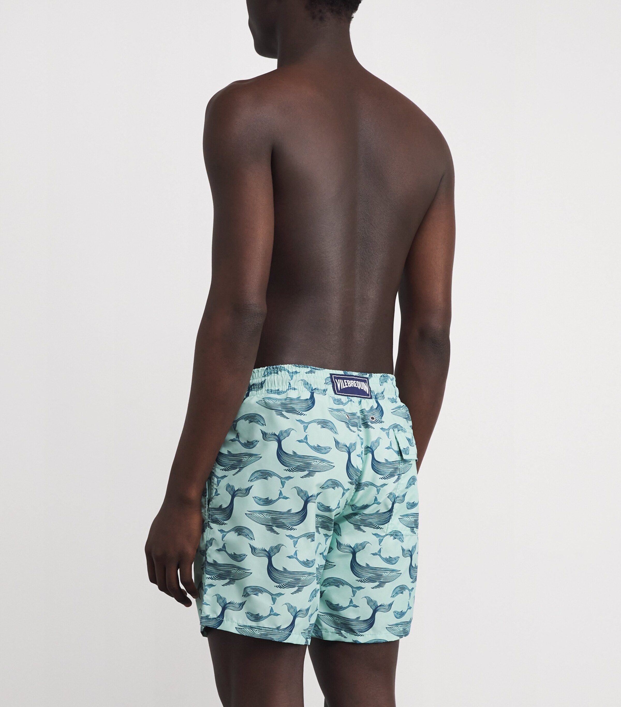 Whale Print Moorea Swim Shorts 344-CELADON Image 3