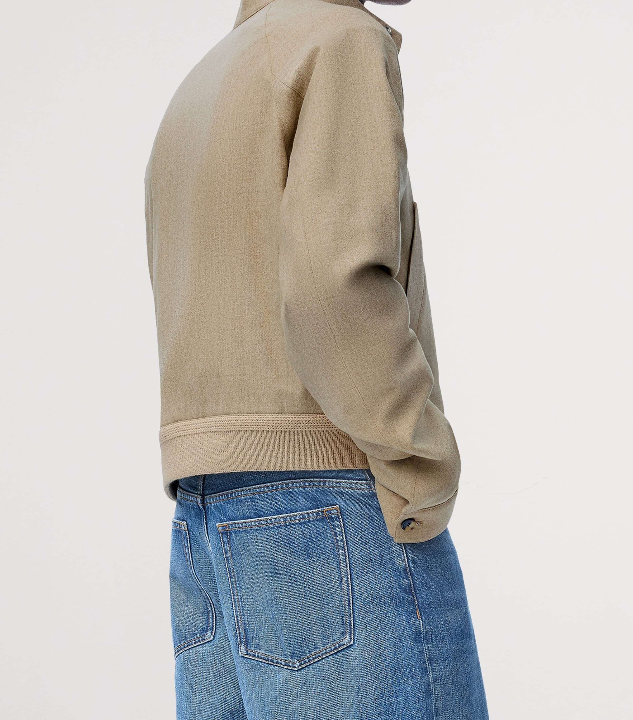 Wool-Blend Bomber Jacket BEIGE MELANGE Image 3