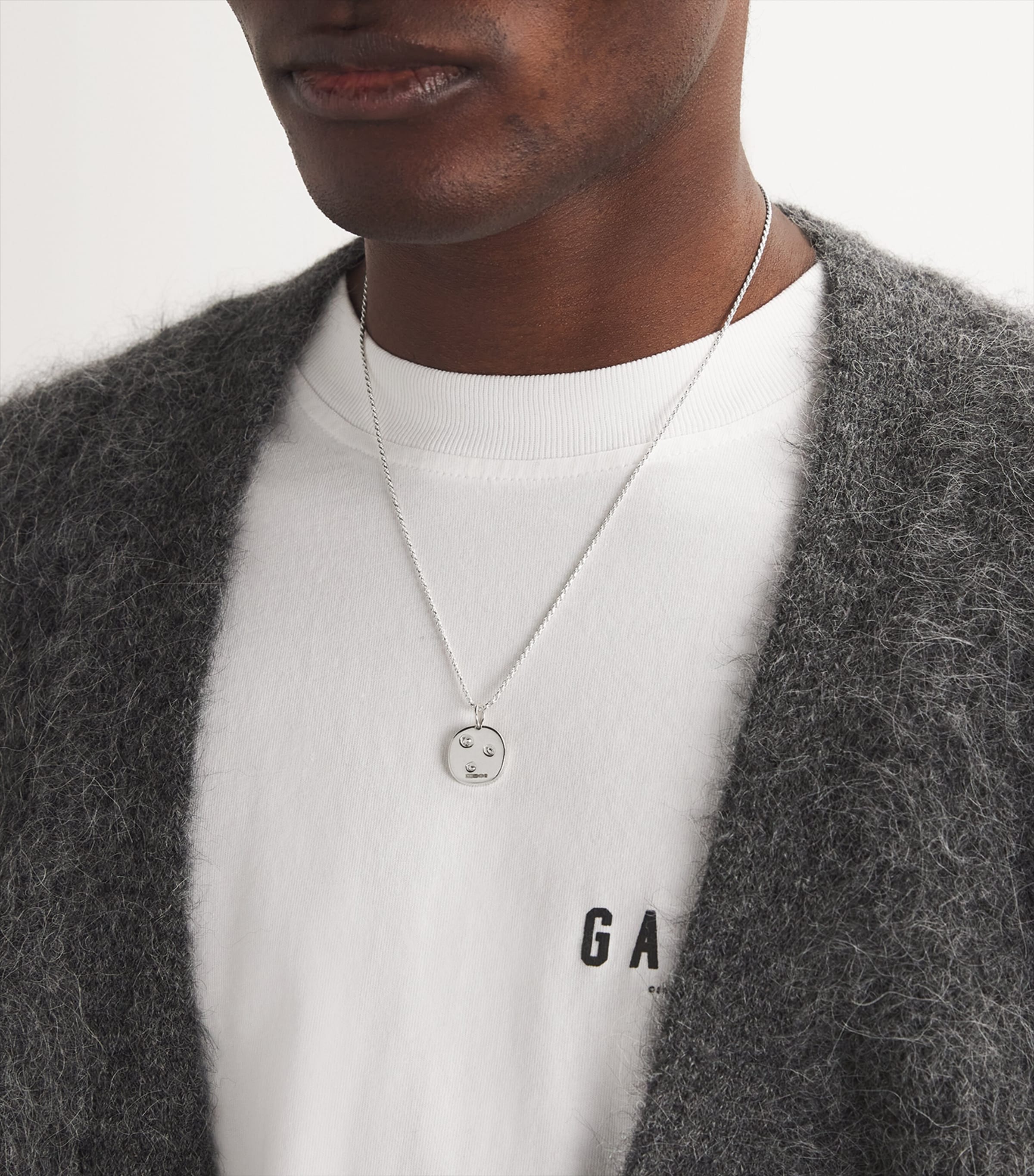 Sterling Silver Impressions Chloroplast Pendant Necklace SILVER (925) Image 2