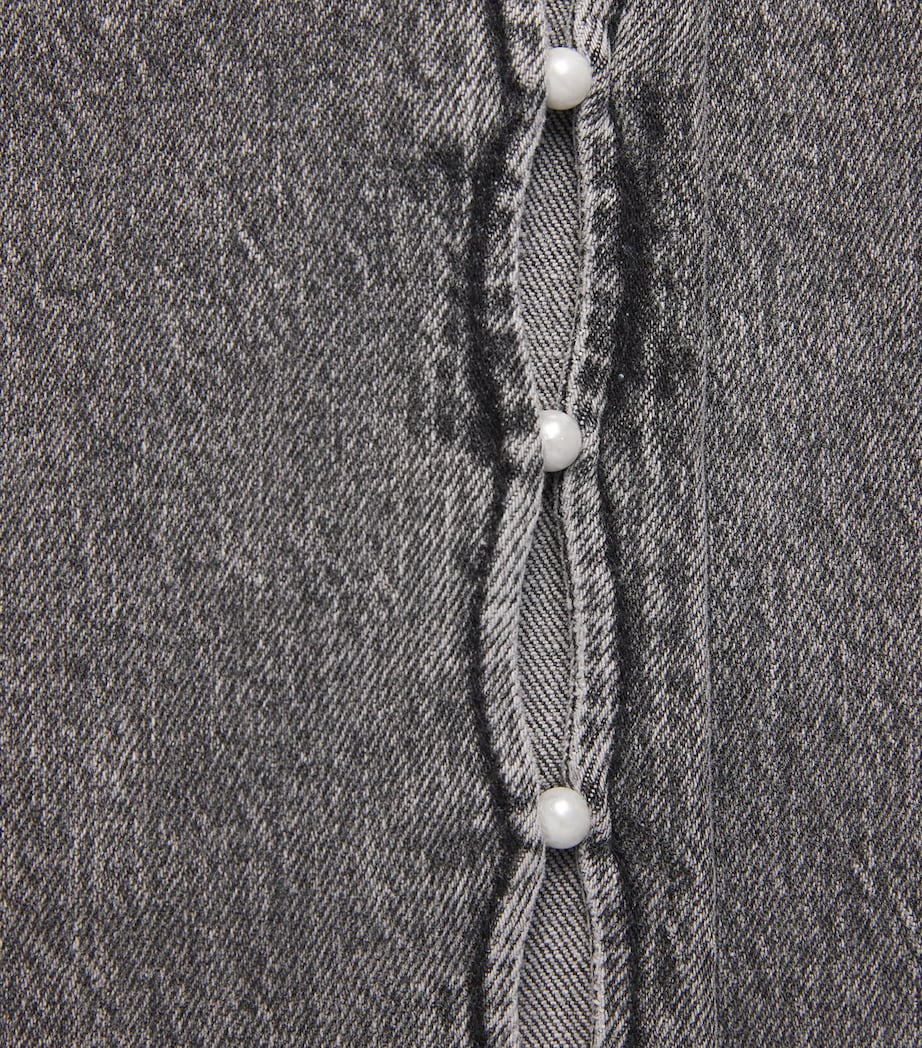 Embellished Straight Jeans GREY Image 5