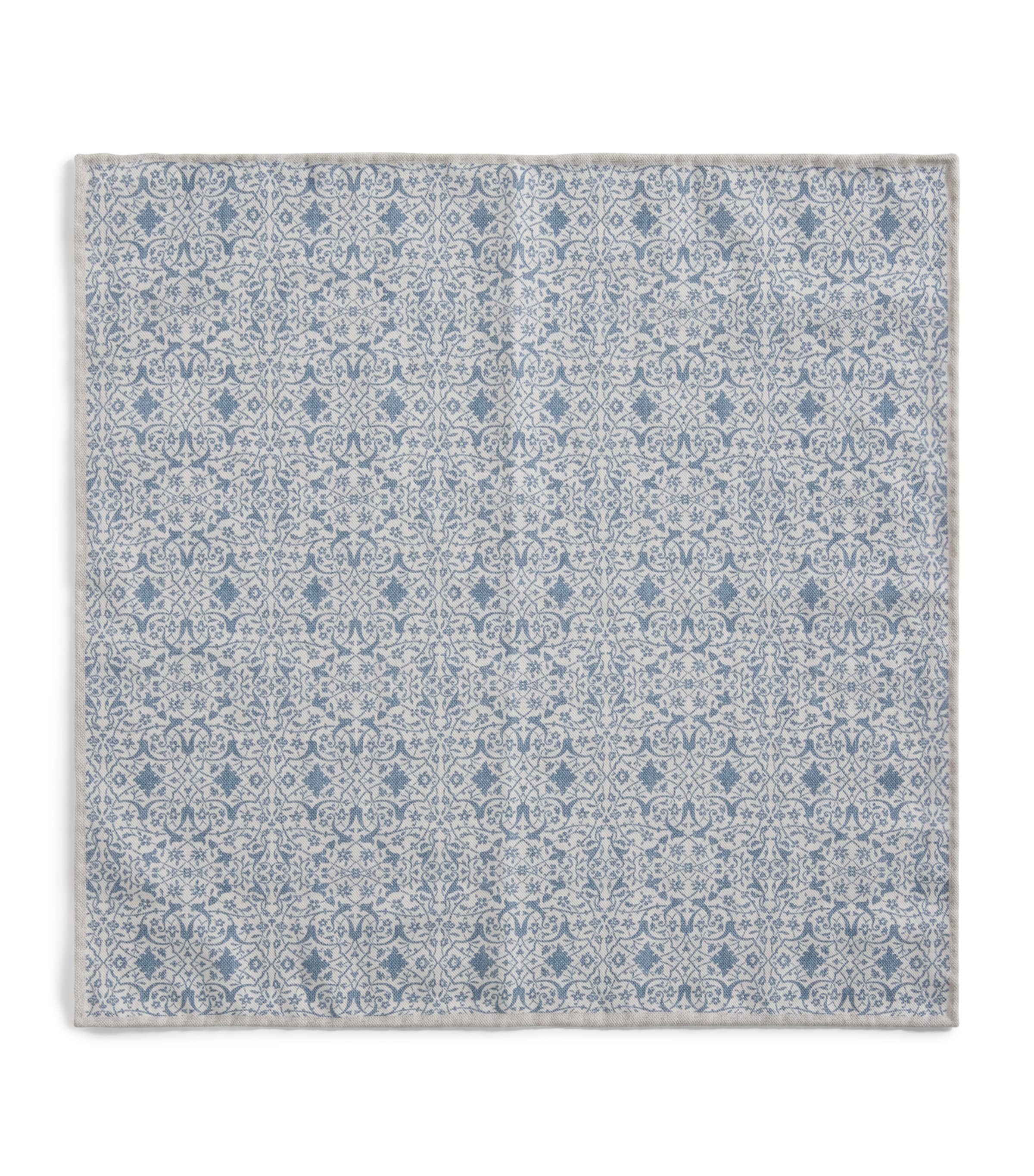 Eleventy Wool-Blend Pocket Square Zucchero Image 1