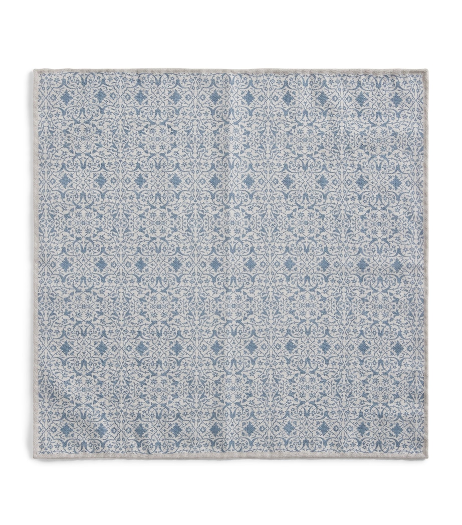 Eleventy Wool-Blend Pocket Square Zucchero Image 1