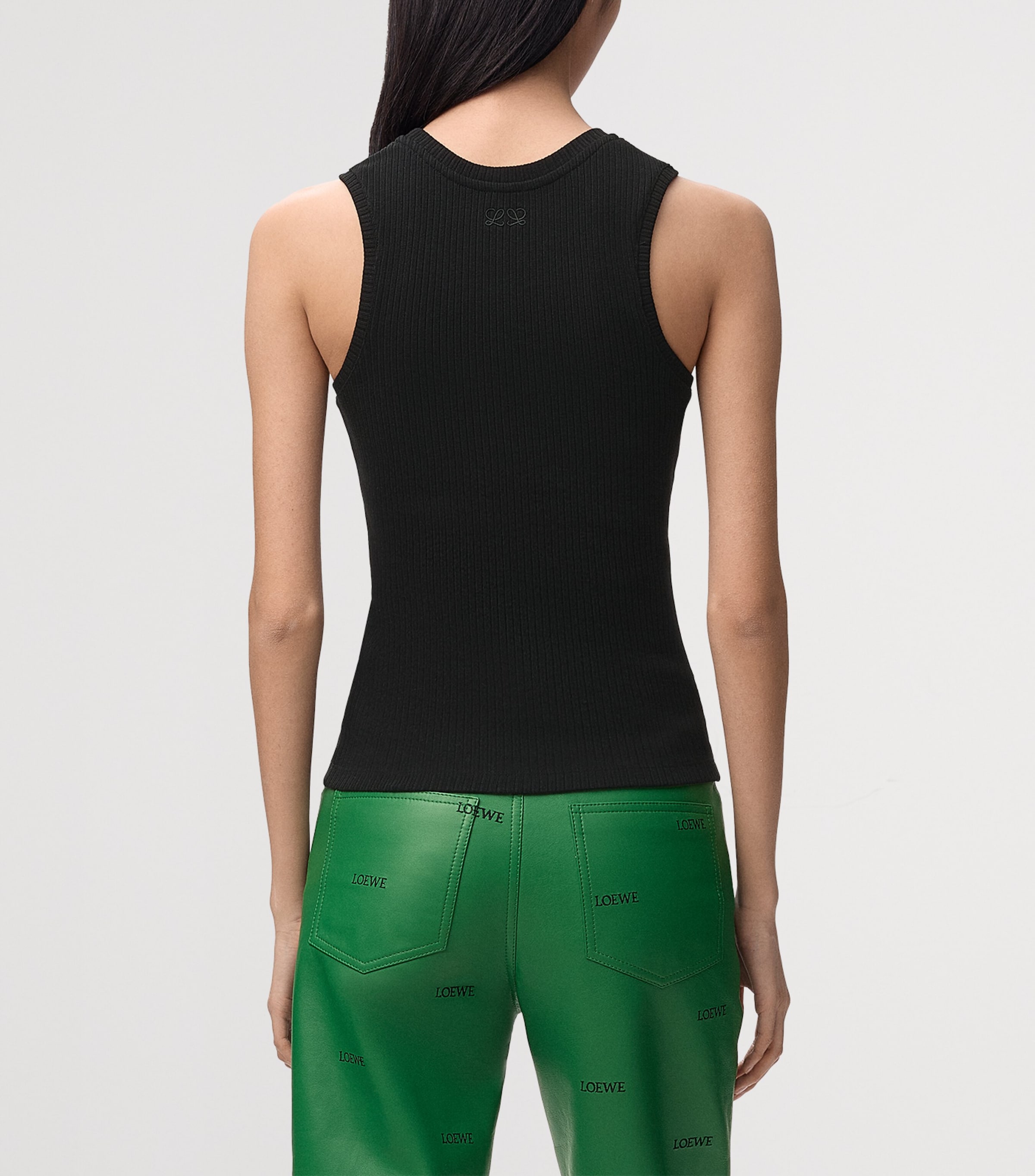 LOEWE Womens Embellished Tank Top Black Image 4