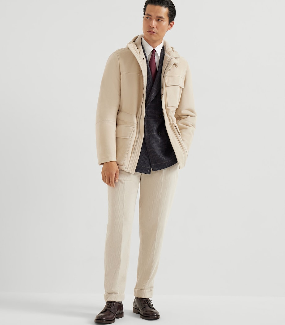 Cotton Corduroy Pleated Trousers C6316 Image 4