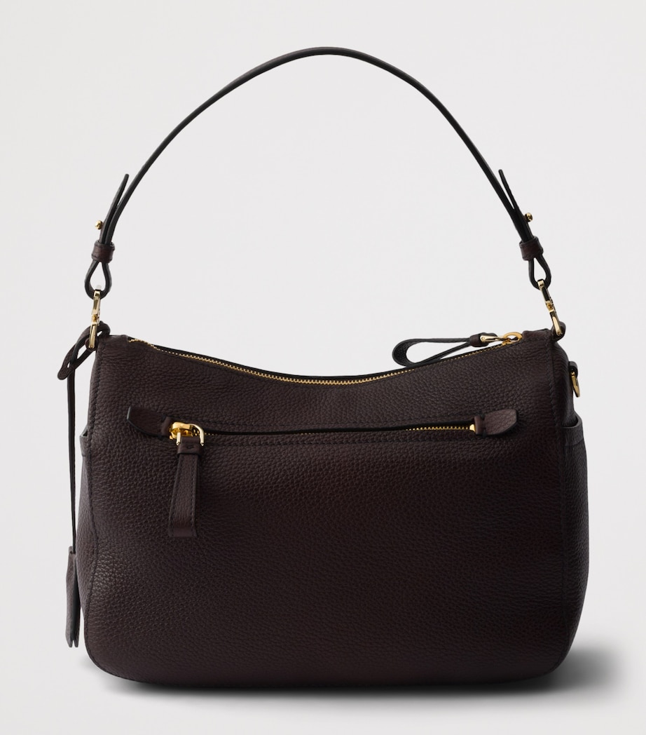 Prada Medium Leather Shoulder Bag Brown Image 3