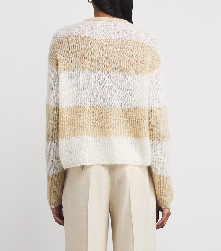 Stripe Meandro Cardigan 003 ALBINO Image 4