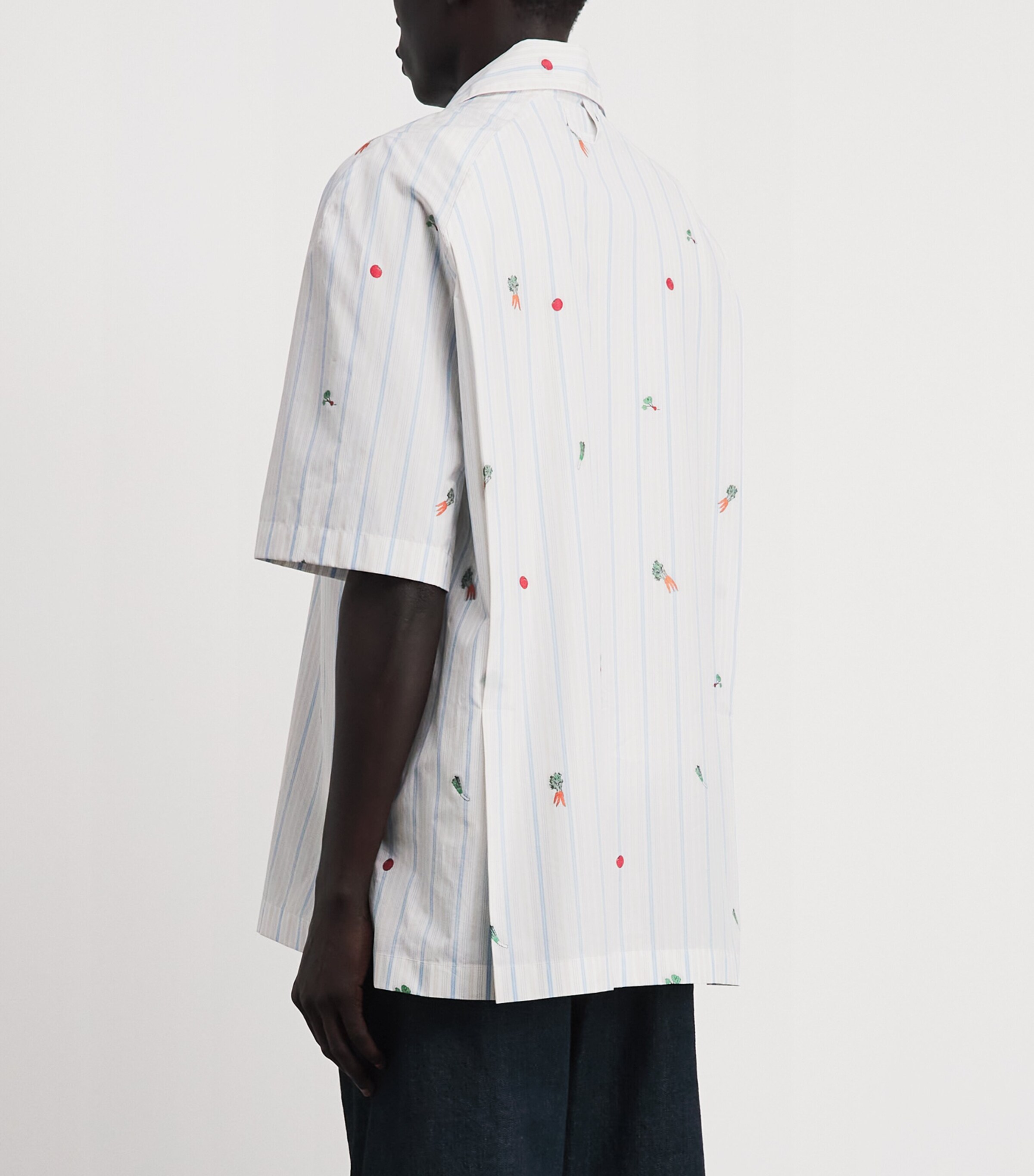 Jacquemus Mens Cotton Short-Sleeve Romarin Shirt Jcqrd Clssc Strp Image 5