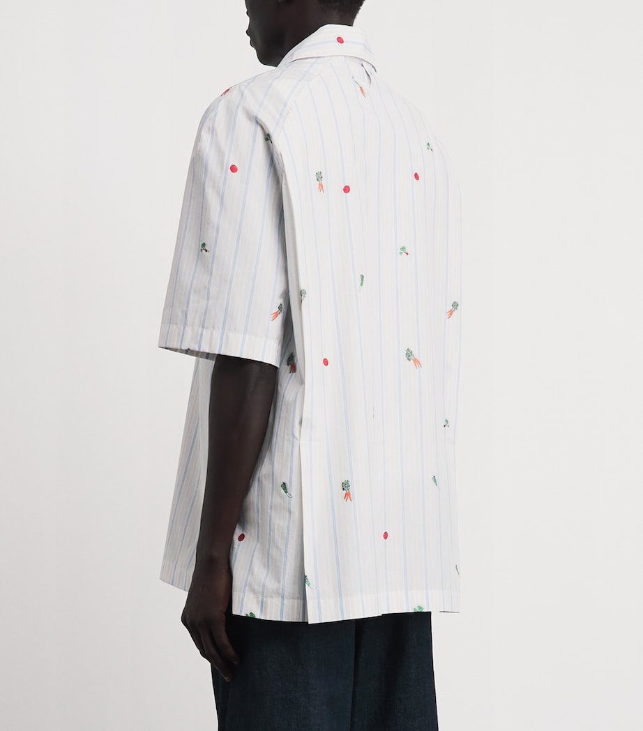Jacquemus Mens Cotton Short-Sleeve Romarin Shirt Jcqrd Clssc Strp Image 5