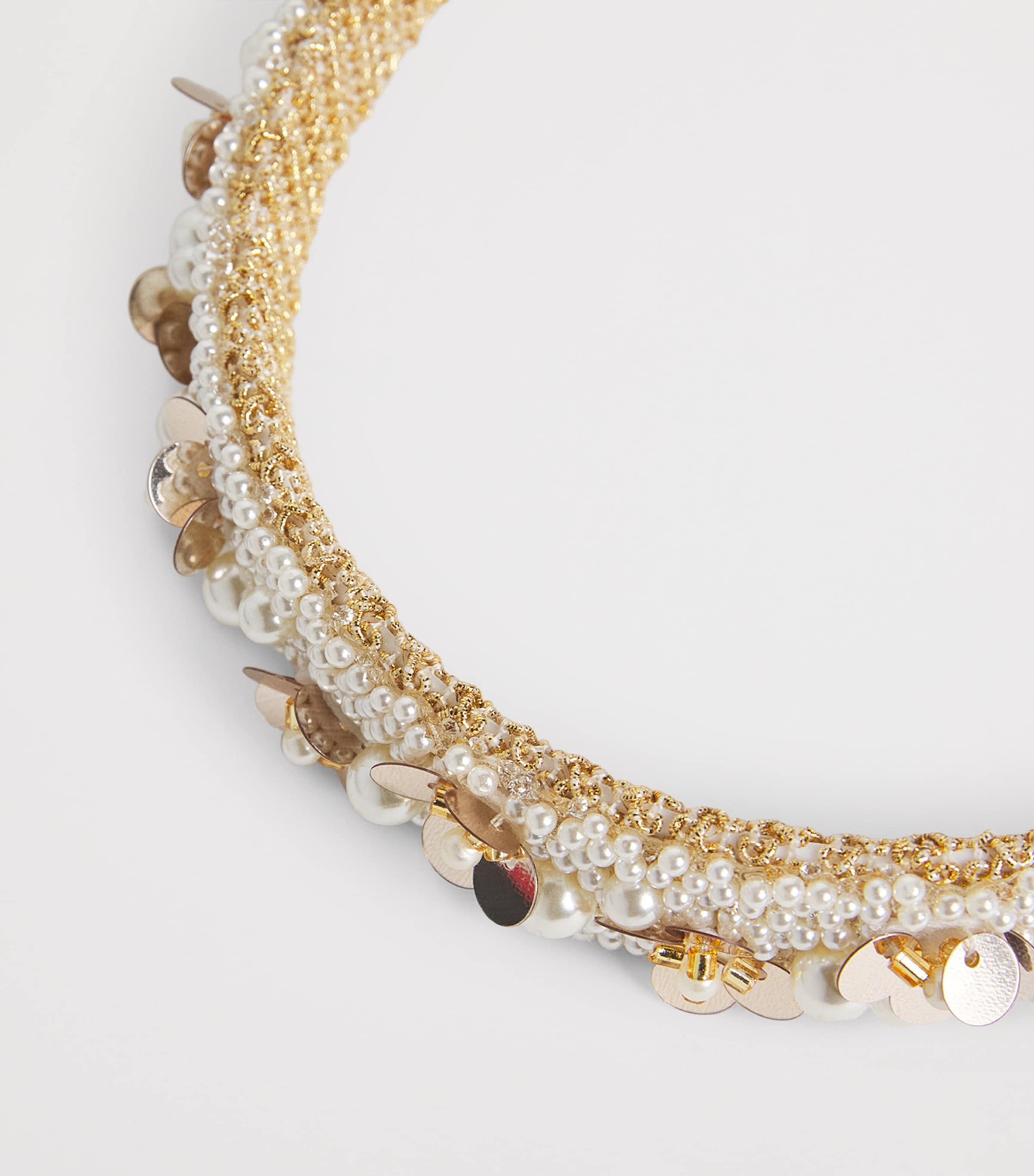 Monnalisa Embellished Headband Cream+gold Image 3