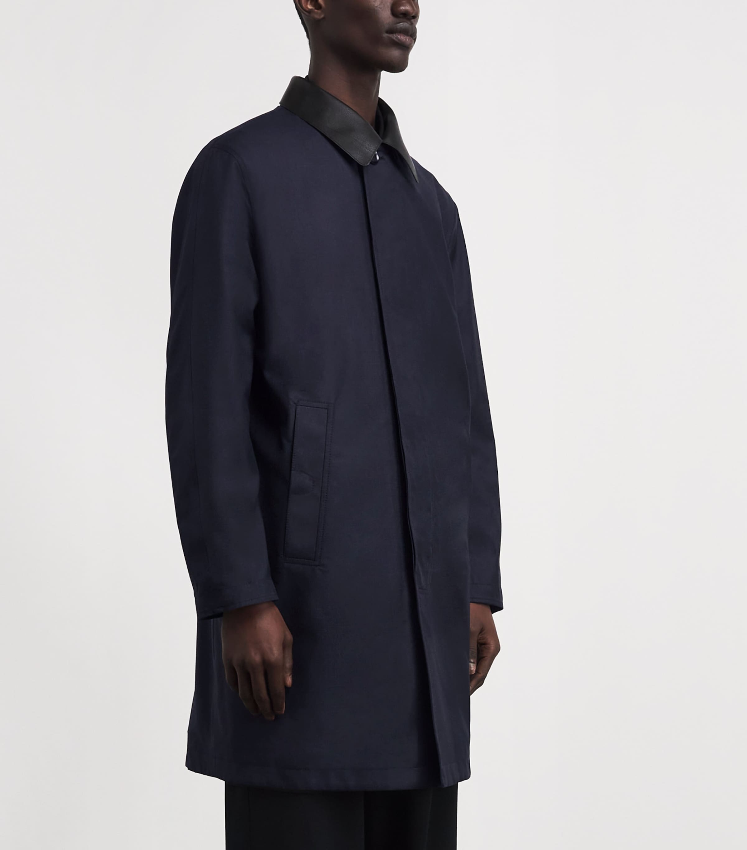 Brioni Mens Leather-Trim Reversible Jacket Image 6