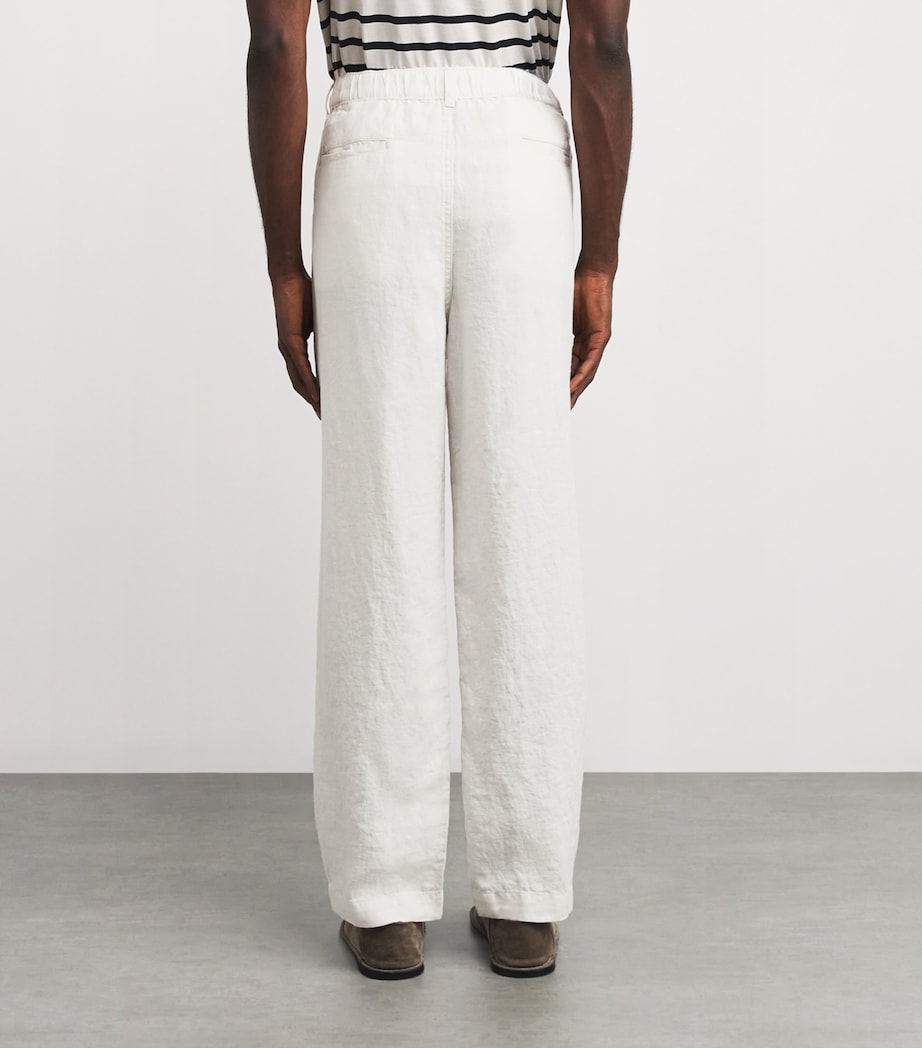 Linen Drawstring Trousers NATURAL Image 4
