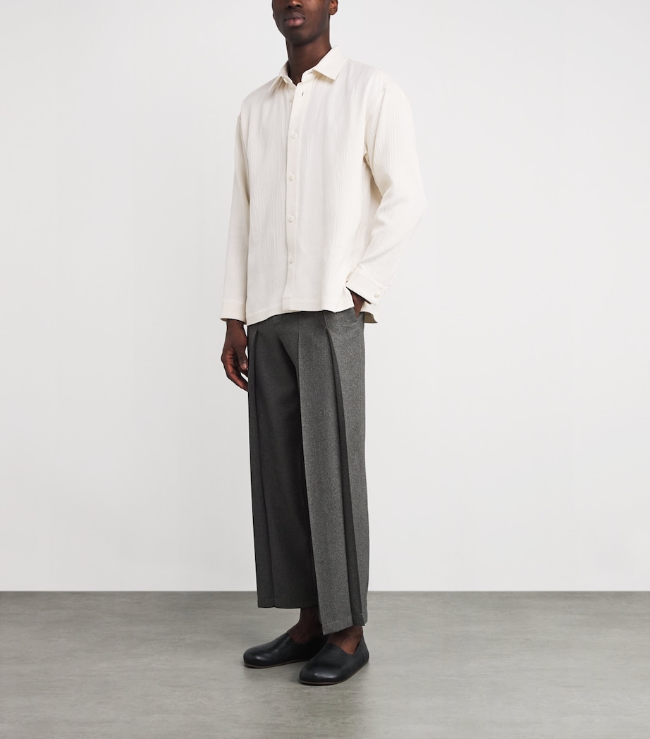 Double Weave Crepe Shirt 02-OFF-WHITE Image 2