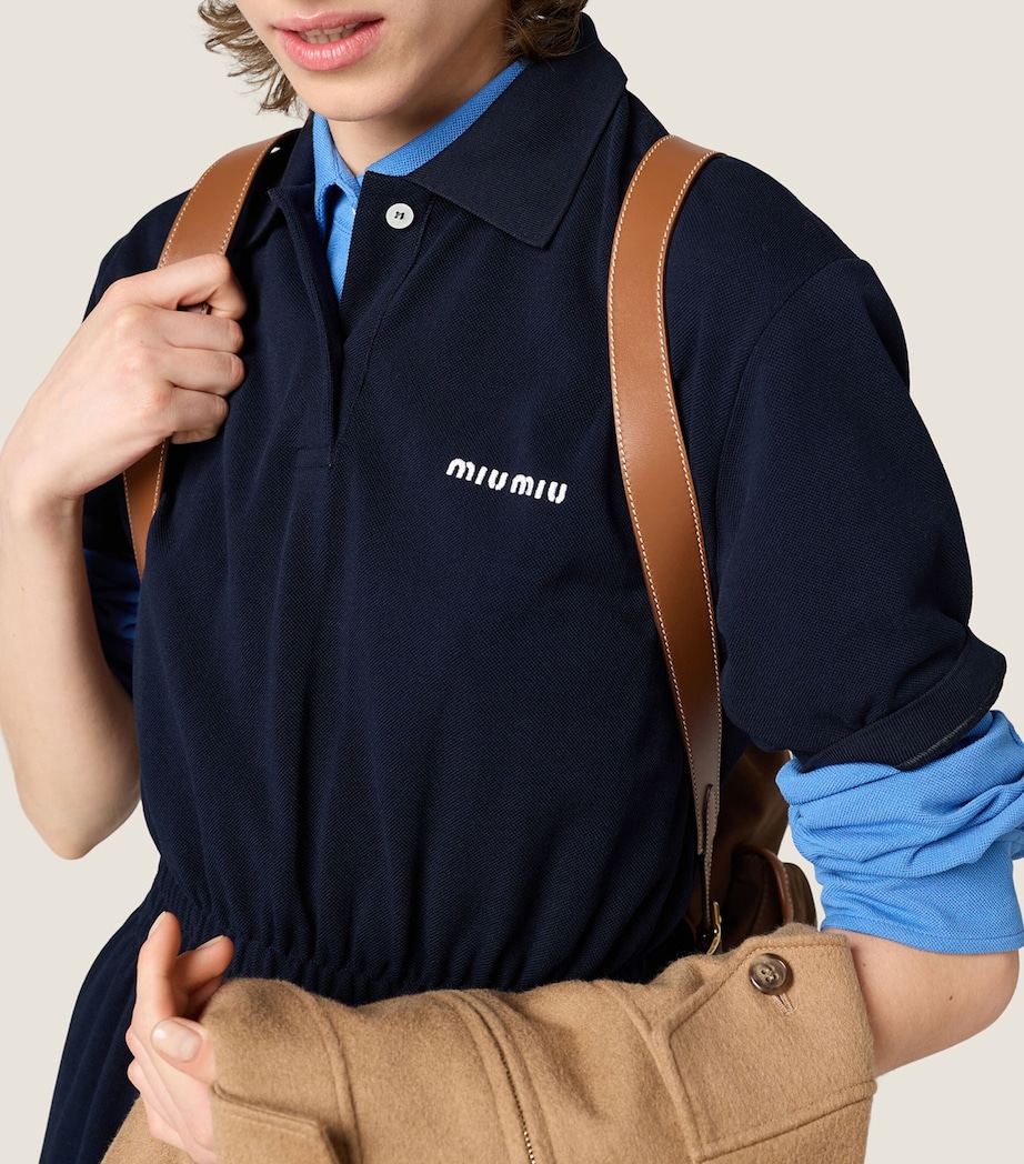 Canvas-Leather Backpack F04KB Image 5