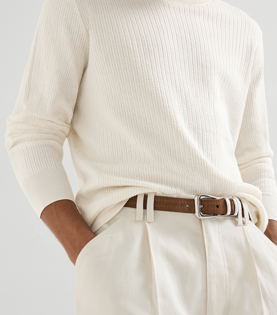 Brunello Cucinelli Mens Cotton Ribbed Sweater Image 6