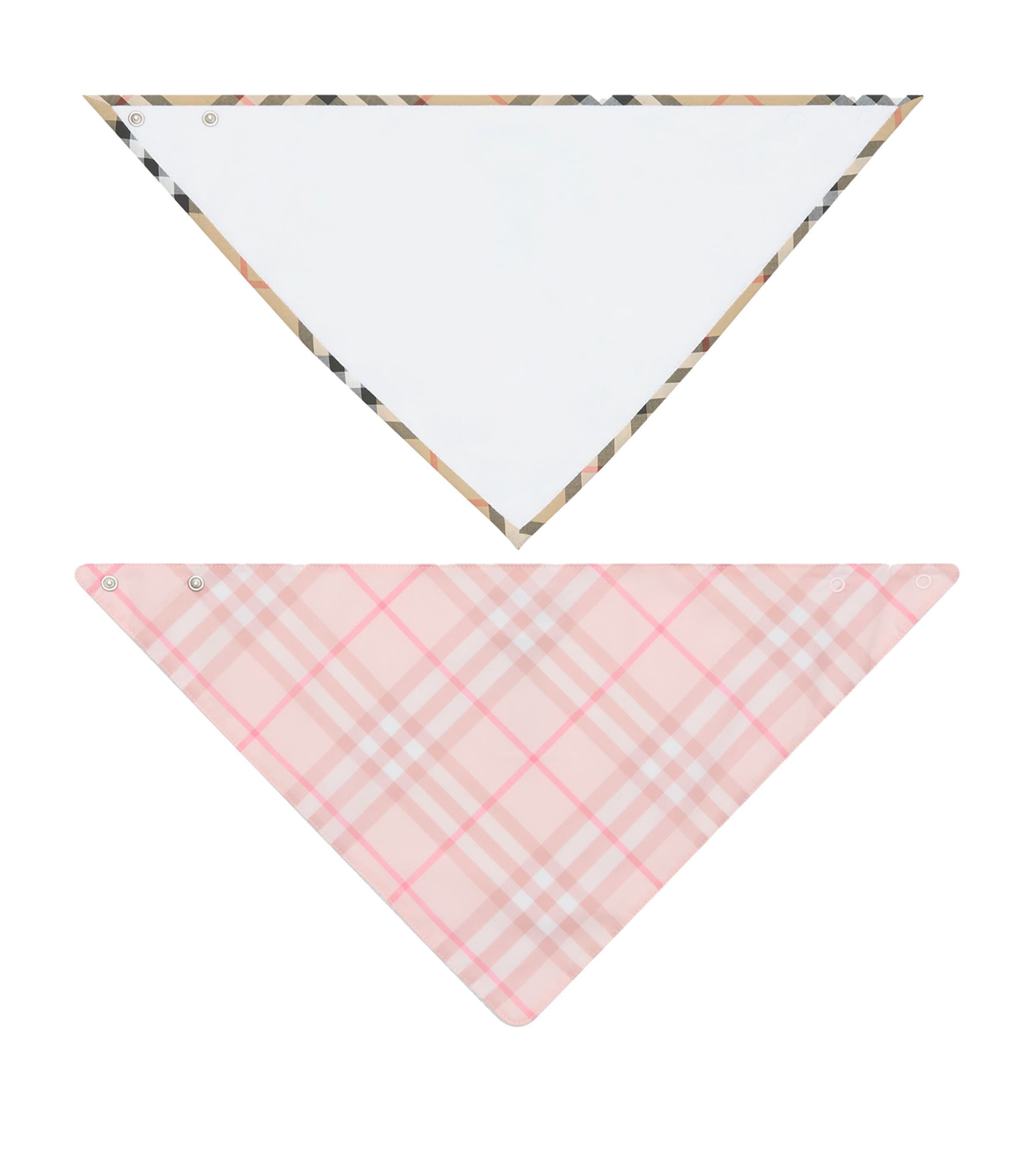 Cotton Check Bibs (Set of 2) ICE PINK IP CHECK Image 1