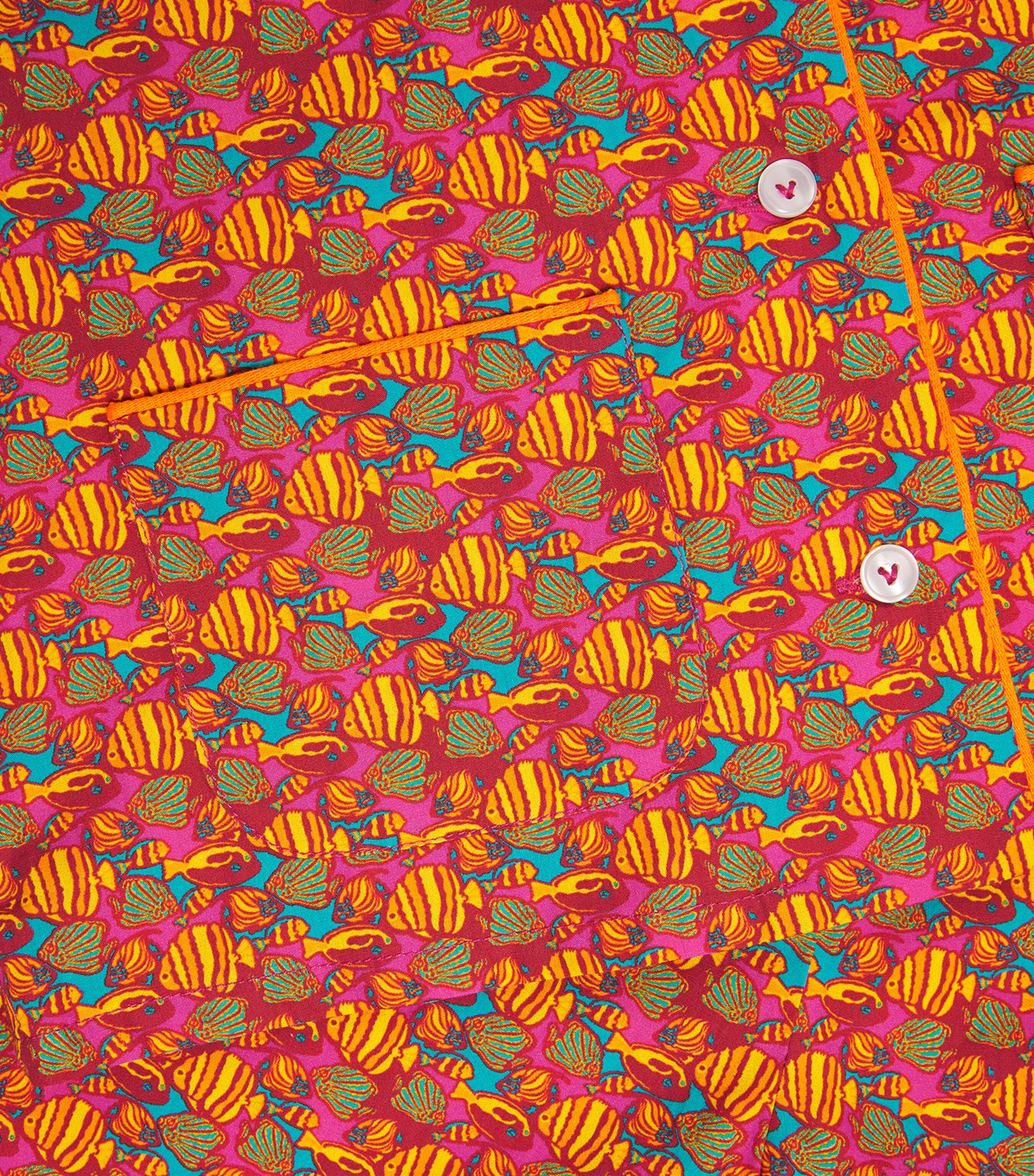 Cotton Fish Pyjama Set (4-14 Years) 167 BOUGAINVILLIER Image 4