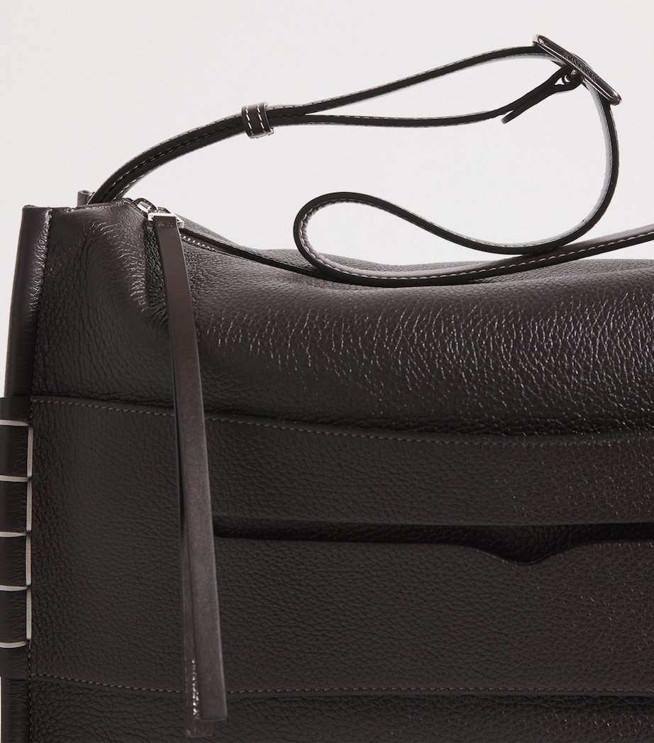 Leather Loafer Messenger Bag CHOCOLATE BROWN Image 4