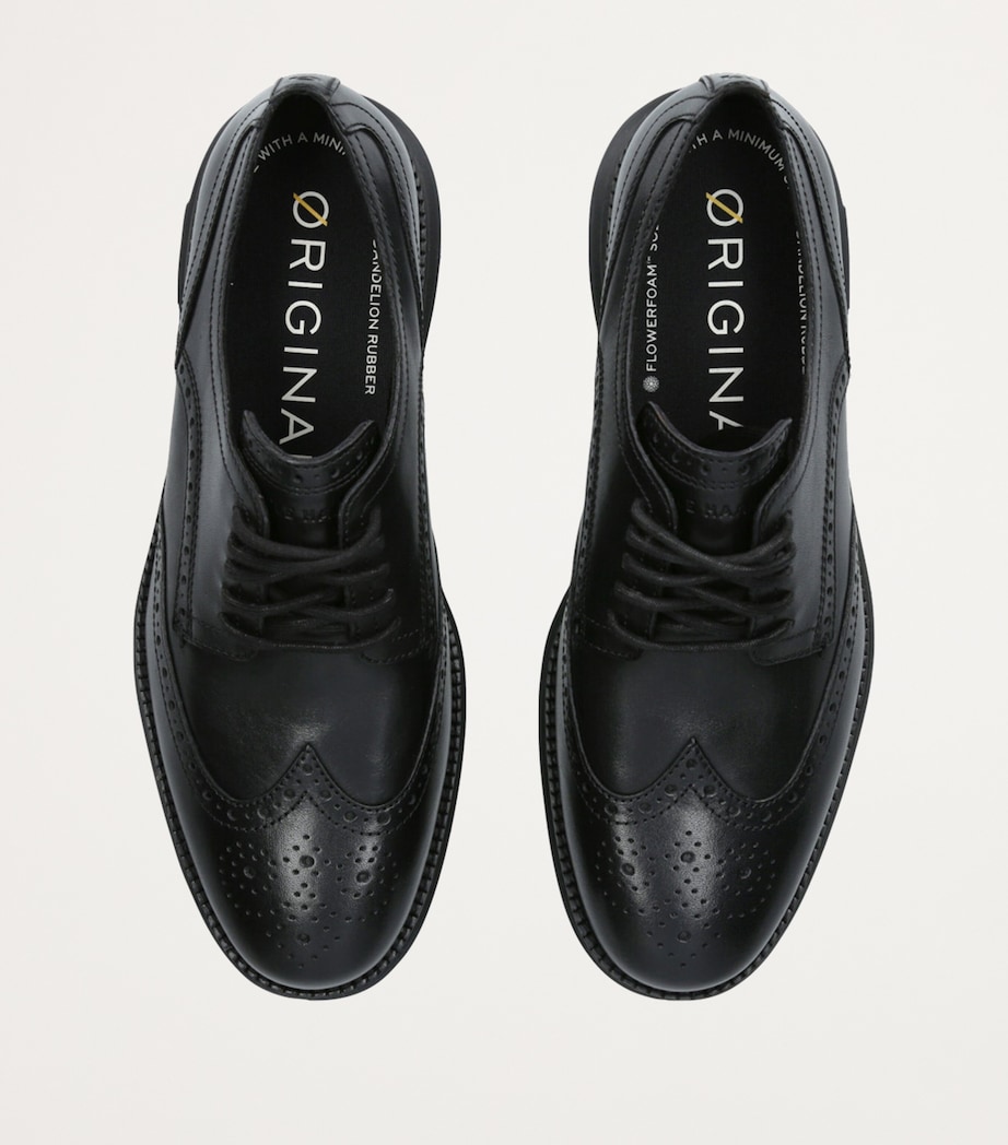 Leather ØriginalGrand Wingtip Oxford Shoes BLACK Image 4