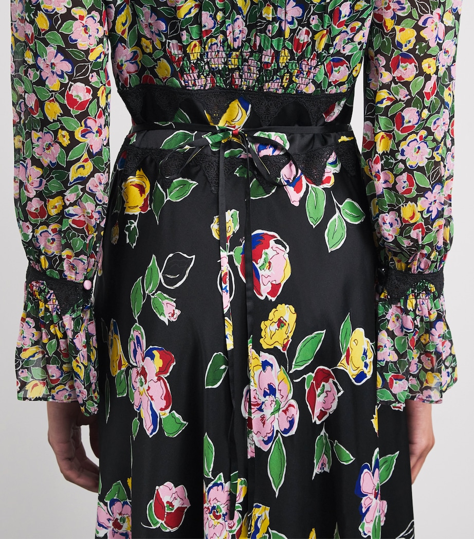 Satin Arlena Midi Dress KIMMIE MIX BLACK Image 4