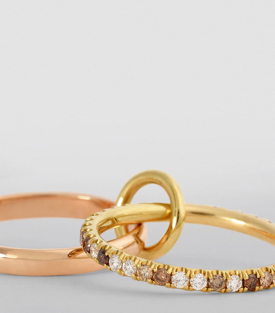 Mixed Gold and Diamond Leo Ring MIXED GOLD Image 6