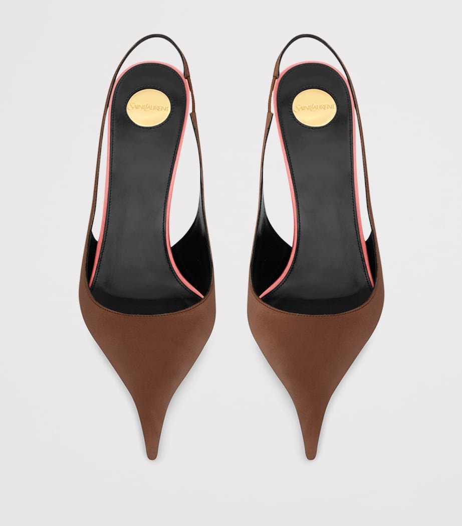 Satin Deroche Slingback Pumps 110 2621 Image 2