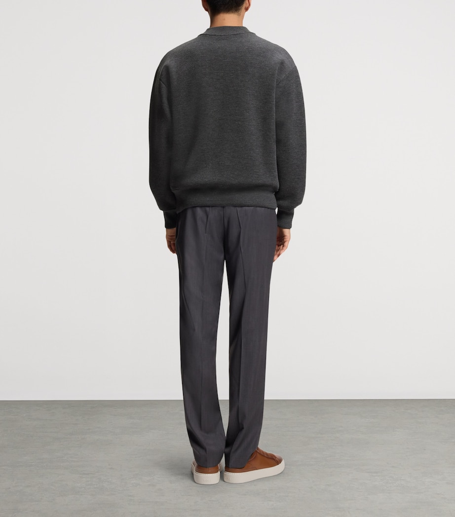 Wool-Blend Bomber Jacket 030 Image 3